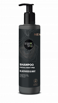 Organic Shop Men vīriešiem šampūns Blackwood & Mint, 280ml