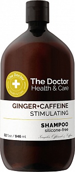 The DOCTOR Health & Care stimulējošs šampūns matiem ar kofeīnu un ingvera eļļu,355 ml